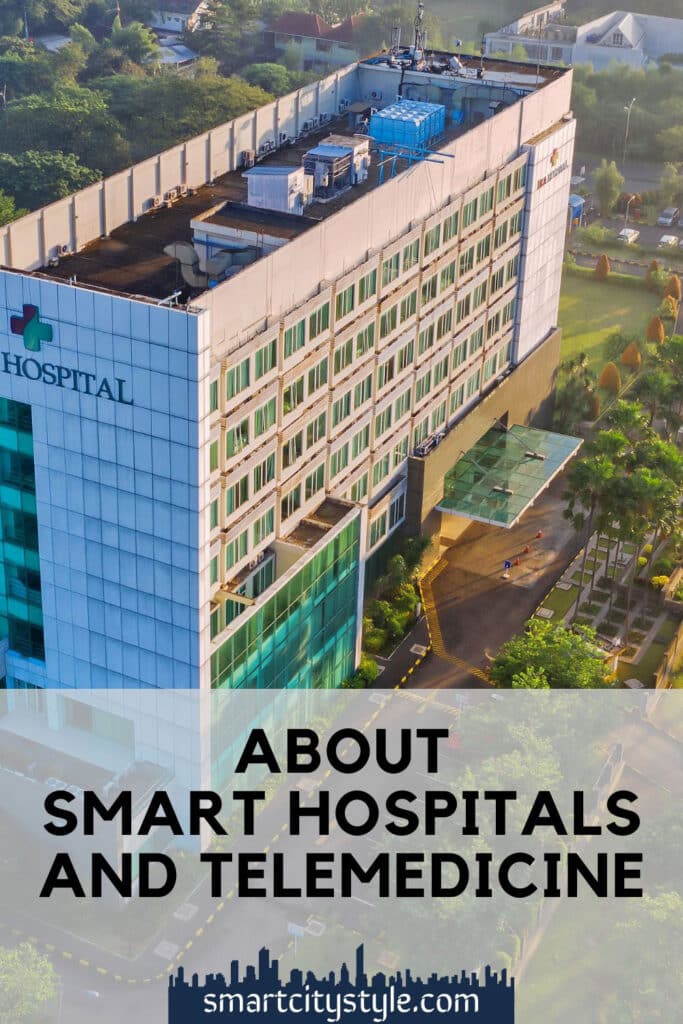 about smart hospitals and telemedicine - Pinterest image
