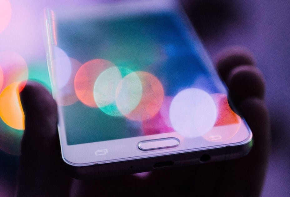 person holding a smartphone