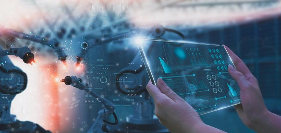 industry engineer factory using smart tablet