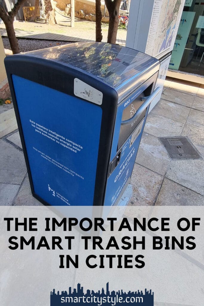 smart bin technology in cities - pinterest image