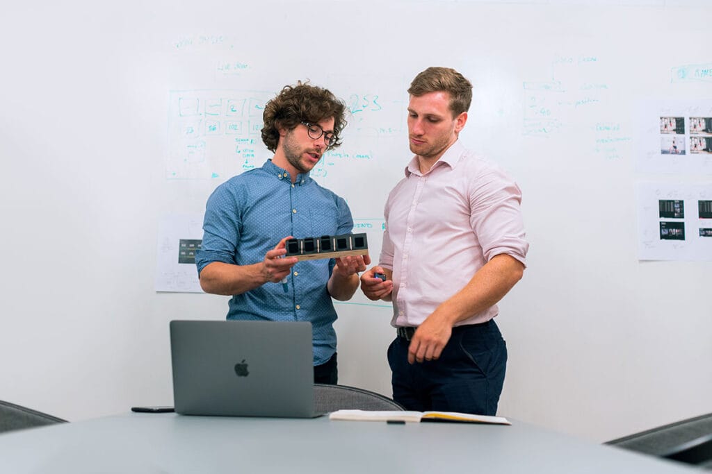 engineers using 3d models