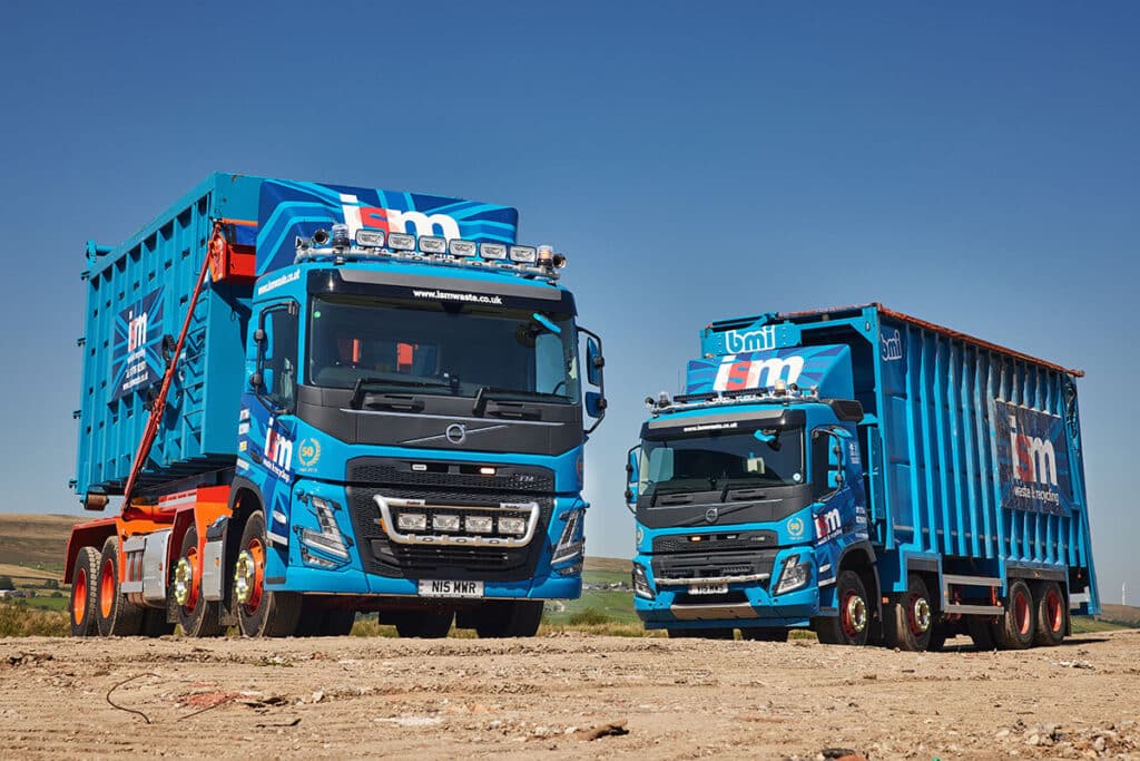 modern waste collecting trucks